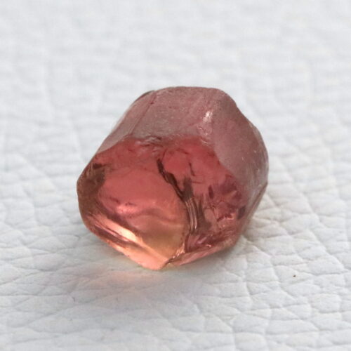 Alternative view of Rosy Mint Tourmaline · Facet Rough ·  7.2 ct · Untreated · Bi-Color