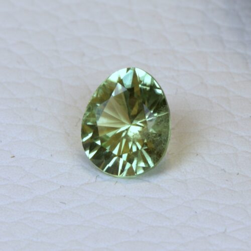 Faceted Peridot in Egg Cut